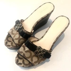 Coach Signature Wedge Sandals